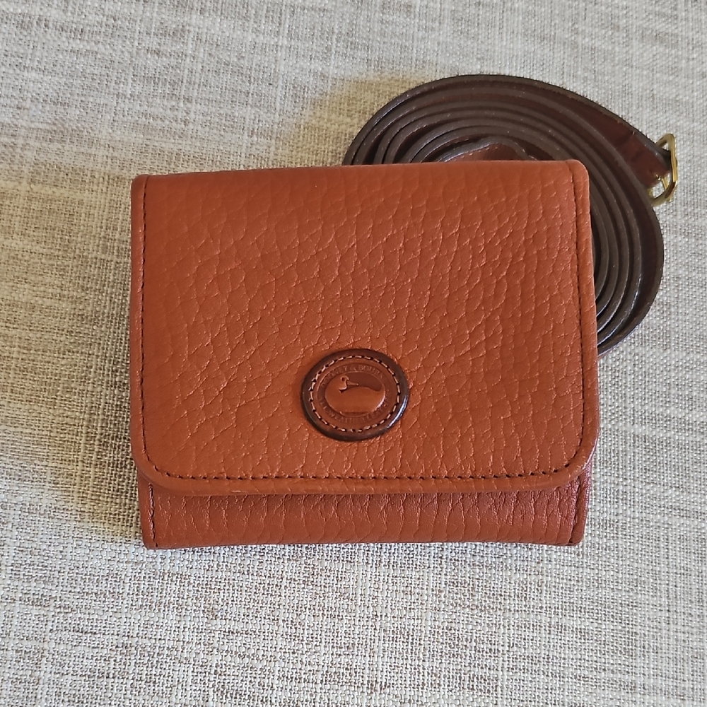 Dooney & Bourke All Weather Leather ID Card Case w/ Crossbody Strap